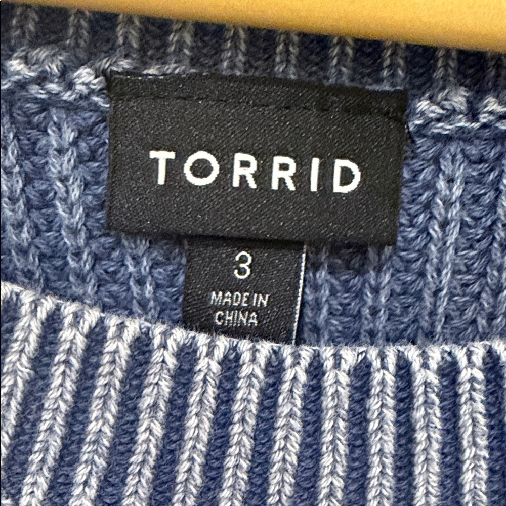 Torrid Blue Short Sleeve Sweater - Picture 2 of 3